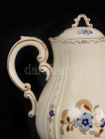 Zsolnay kék búzavirág mintás teás készlet, kézzel festett, hibátlan, jelzett / Tea set in flawless c...