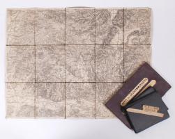 cca 1920 4 db vászon térkép: Kisszeben, Eperjes, Putnok-Szendrő, Salzburg / 4 canvas maps