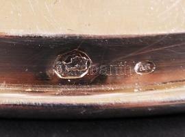 Metszett ólomkristály váza 800-as tisztaságú, jelzett ezüst (Ag) talpon / 
Cut crystal vase on 800/1...