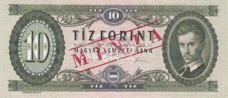 1975. 10Ft "MINTA" felülnyomással és perforációval! A + számozás T:I