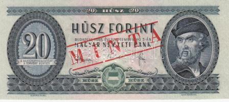 1965. 20Ft "MINTA" perforációval és felülnyomással, C 129 090060" T:I