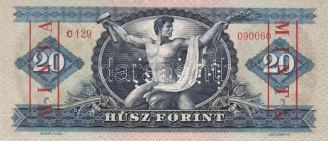 1965. 20Ft "MINTA" perforációval és felülnyomással, C 129 090060" T:I