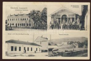 Csacza Wartesaal für Auswanderer, Bahnhof, Polizei, Hotel