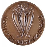 Borsos Miklós (1906-1990) 1975. "Nemzeti Színház 1837" Br emlékérem dísztokban T:2