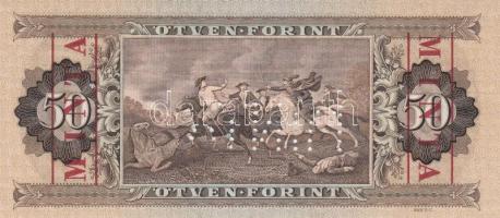 1975. 50Ft "MINTA" perforációval és felülnyomással "D 003 005658" átlósan végigh...