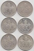 1994. 200Ft Ag "Deák" (6x) T:2