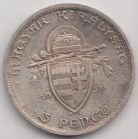 1938. 5P Ag "Szent István" T:2