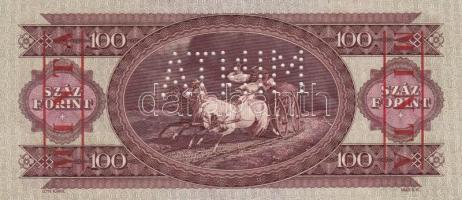 1957. 100Ft "MINTA" perforációval és felülnyomással "B 363 044172" T:I