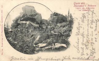 Hajnice, Haindorf; Gipfel des Nusssteins / Oresnik