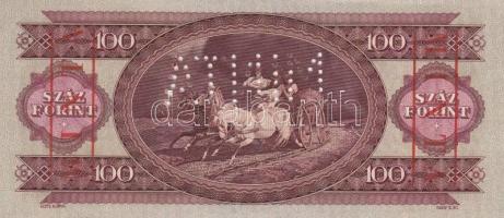 1962. 100Ft "MINTA" perforációval és felülnyomással "B 039 015251" T:I