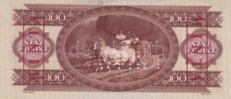 1975. 100Ft "MINTA" perforációval és felülnyomással, "B 000 000493" T:I