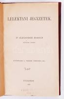 Dr Alexander Bernát: Lélektani jegyzetek. Budapest 1895. Franklin.