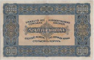 1923. 100.000K "Orell Füssli Zürich" barna sor- és sorozatszám T:restaurált