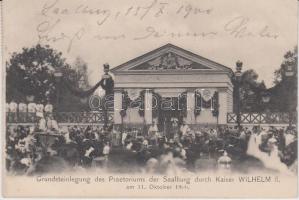 Saalburg, Wilhelm II. Praetorium, foundation stone deposition