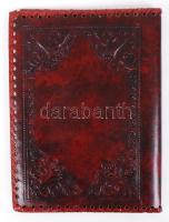 Olasz, díszes bőr könyvborító, Firenze nagycímerével / Leather book cover