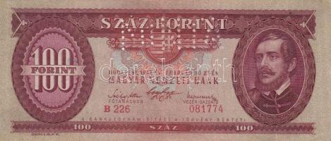 1947. 100Ft MINTA perforációval(részleges) B 226 081774 sorszámmal T:restaurált