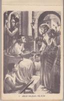 Márton Lajos: A keresztút 14 darabos képeslapfüzet; a Kalazantinus rendház kiadása / The Golgotha - ...