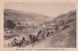 Macedonia, food and munitions camp, soldiers (wet damage)