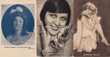 11 db régi motívum lap színészekről / 11 old motive cards, actors