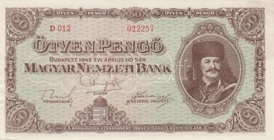 1945. 50P (2x) egymás utáni sorszámmal! T:I-