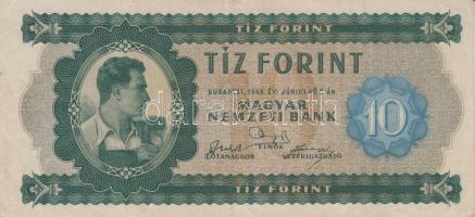 1946. 10Ft T:II-,III(kétszer hajtva, szép papír)