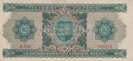 1946. 10Ft T:II-,III(kétszer hajtva, szép papír)