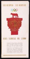 1960 A római XVII. nyári olimpiai játékok térképe / 
Map of the XVII Olympiad in Rome, 42x61cm