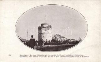 Thessaloniki, White Tower, Zeppelin shot (fa)