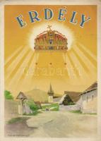 Hungarian irredenta, Transylvania with the Holy Crown of Hungary (fa)