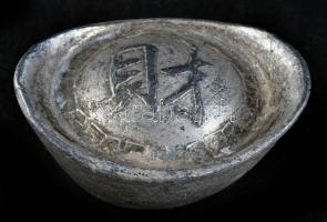 Kínai Császárság / Qing Dinasztia DN. 2 Tael Sycee Ag súlytömb hajó formában (67g) T:2-
China Empire...