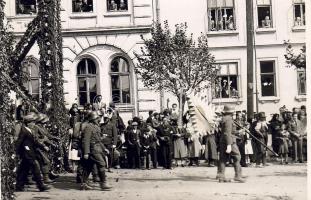 Nagyvárad Einmarsch des ung. Armee Foto AK