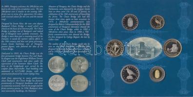 2009. 5Ft-200Ft 6klf db dísztokos szettben "Lánchíd" + 2010. 5Ft-200Ft 6klf db "Himnu...