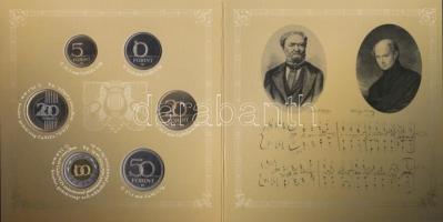 2009. 5Ft-200Ft 6klf db dísztokos szettben "Lánchíd" + 2010. 5Ft-200Ft 6klf db "Himnu...