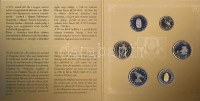 2009. 5Ft-200Ft 6klf db dísztokos szettben "Lánchíd" + 2010. 5Ft-200Ft 6klf db "Himnu...