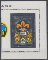 Cserkész világtalálkozó ezüstfóliás fél kisív, World Scout Jamboree silver foiled half mini-sheet