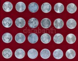 NSZK 1972. 10M Ag 24x klf "Olimpia Münchenben" kiadásban, díszdobozban T:1-2
GFR 1972. 10 ...