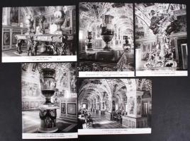 cca 1940-1950 5 db fotó a Vatikáni Könyvtárról, feliratozva  17x23 cm