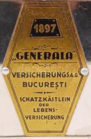 cca 1910 "Generala" Versicherungs A.G. Bucuresti, fém persely kulccsal / 
"Generala&q...
