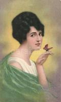 Lady with butterfly