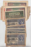 Német Birodalom/Császárság/Weimari Köztársaság 1914-1923. 12db vegyes bankjegy T:vegyes Germany/Empire/Weimar Republic 1914-1923. 12 pcs of banknotes C:mixed