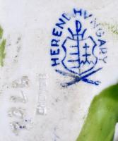 Kézzel festett Herendi porcelán rózsa, apró lepattanásokkal / Herend chinaware rose with small, repa...