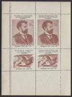 1913 Nemzetközi és Rendszerközi Gyorsírókongresszus Kiállítás, levélzáró négyestömb