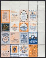 1913-1915 Elma, Grafikai Szemle stb., 4x4-es levélzáró tömb