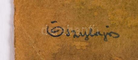 Ismeretlen jelzéssel: 2db csendélet. Akvarell, papír, 39,5x30cm, 30,5x21,5cm