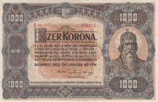 1920. 1000K "B02" "Orell Füssli Zürich" T:I-