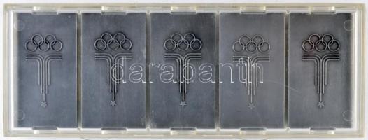 Oroszország 1980. "Moszkvai olimpia" 5db-ból álló fém emlékplakett sorozat (68x38mm/db) T:...