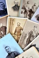 cca 1880-1910 11 db katonai fénykép vizitkártya méretben / Military photos