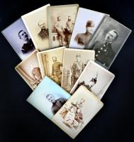 cca 1880-1910 11 db katonai fénykép vizitkártya méretben / Military photos