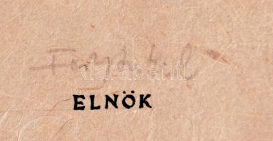 1940 A Magyar Iparművészek Országos Egyesületének tiszteletbeli taggá kinevező oklevele Fery Antal e...