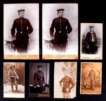 7 db többségében keményhátú katona fotó, 10×6 cm